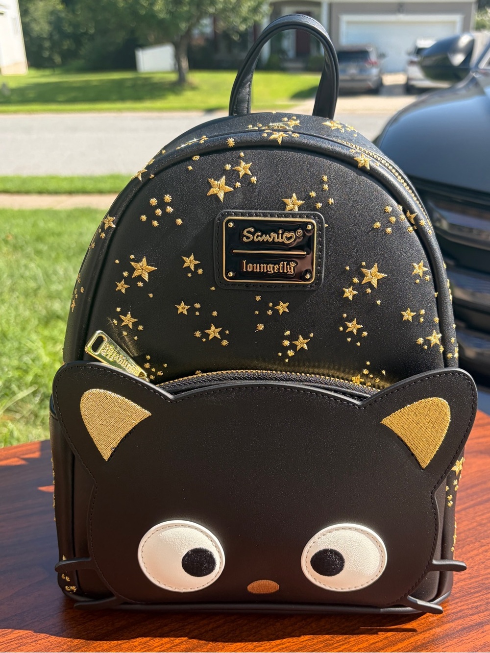 Loungefly Sanrio Chococat Stars Mini Backpack Black Gold New With Tags